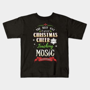 Christmas Cheer - Teaching Music Here Kids T-Shirt